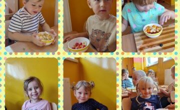Sałatka owocowa w grupie Misie - 4 latki 