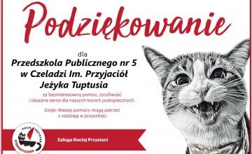 Podziękowania od Kociej Przystani w Sosnowcu