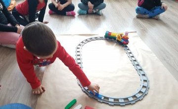 Zajęcia z klockami Lego Duplo.