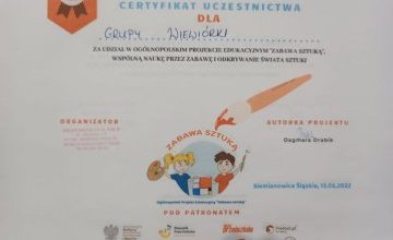 Ogólnopolski Projekt Edukacyjny "Zabawa Sztuką".