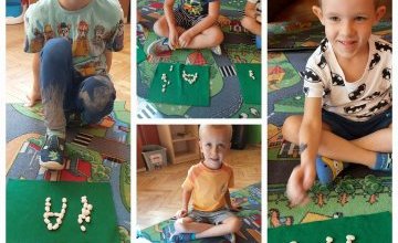 Żabki poznają litery, uczą się i świetnie się bawią ! "A"