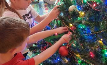 Ubieramy choinkę. Grupa Żabki
