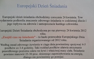 Europejski Dzień Śniadania- zadanie konkursowe Bądź Aktywny z Kuratorem Oświaty. (20)